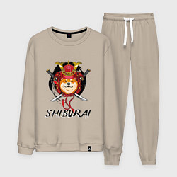 Костюм хлопковый мужской Shiburai, цвет: миндальный