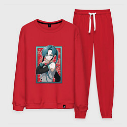 Костюм хлопковый мужской Hatsune Miku Drain, цвет: красный
