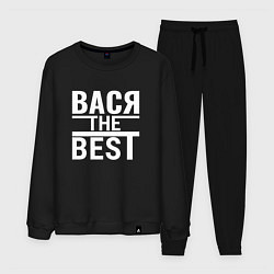 Костюм хлопковый мужской ВАСЯ THE BEST!, цвет: черный