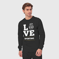 Костюм хлопковый мужской Sporting Love Classic, цвет: черный — фото 2