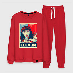 Костюм хлопковый мужской Stranger Things Eleven, цвет: красный