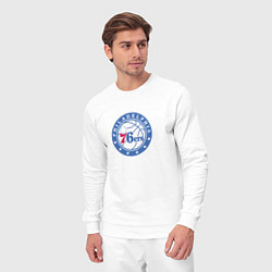 Костюм хлопковый мужской Филадельфия Севенти Сиксерс NBA, цвет: белый — фото 2