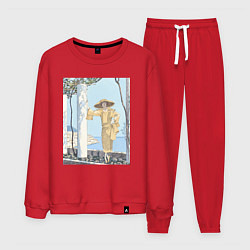 Костюм хлопковый мужской Amalfi Robe, de Worth Вид на море, цвет: красный