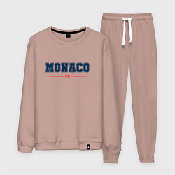 Костюм хлопковый мужской Monaco FC Classic, цвет: пыльно-розовый