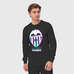 Костюм хлопковый мужской Valencia FC в стиле Glitch, цвет: черный — фото 2