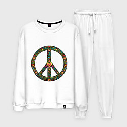 Костюм хлопковый мужской Pacific symbol, цвет: белый