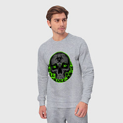 Костюм хлопковый мужской SKULL TOXIC, цвет: меланж — фото 2