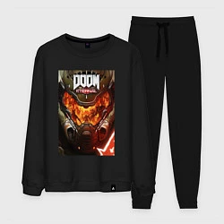 Костюм хлопковый мужской Doom eternal - poster, цвет: черный
