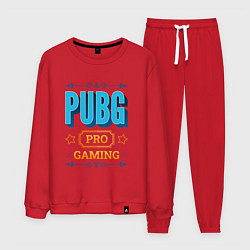 Костюм хлопковый мужской Игра PUBG PRO Gaming, цвет: красный