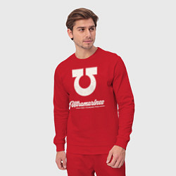 Костюм хлопковый мужской Ультрамарины винтаж лого, цвет: красный — фото 2