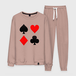 Мужской костюм Четыре масти игральных карт