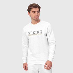 Костюм хлопковый мужской Секиро лого, цвет: белый — фото 2