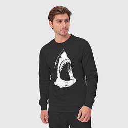 Костюм хлопковый мужской Огромная акулья пасть, цвет: черный — фото 2
