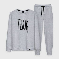 Костюм хлопковый мужской Punk, цвет: меланж
