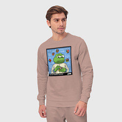 Костюм хлопковый мужской Pepe brainshtorm, цвет: пыльно-розовый — фото 2