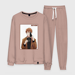 Костюм хлопковый мужской Мафую Сато art, цвет: пыльно-розовый