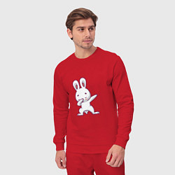Костюм хлопковый мужской Rabbit Dab, цвет: красный — фото 2