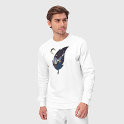 Костюм хлопковый мужской Лисичка в Листочке, цвет: белый — фото 2