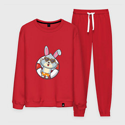 Костюм хлопковый мужской Chill Rabbit, цвет: красный