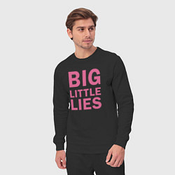 Костюм хлопковый мужской Big Little Lies logo, цвет: черный — фото 2