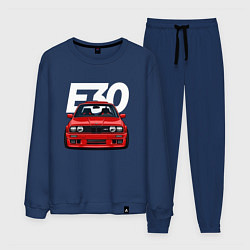 Костюм хлопковый мужской BMW E30, цвет: тёмно-синий