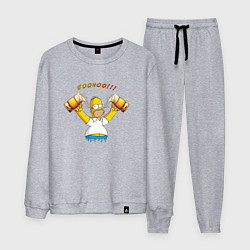 Костюм хлопковый мужской Homer & Beer, цвет: меланж