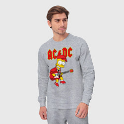 Костюм хлопковый мужской AC DC Барт Симпсон, цвет: меланж — фото 2