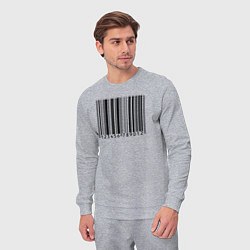 Костюм хлопковый мужской Штрих код, цвет: меланж — фото 2