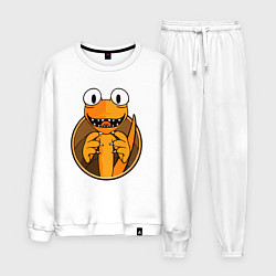 Костюм хлопковый мужской Радужные друзья: Оранжевый, цвет: белый