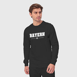 Костюм хлопковый мужской Bayern football club классика, цвет: черный — фото 2
