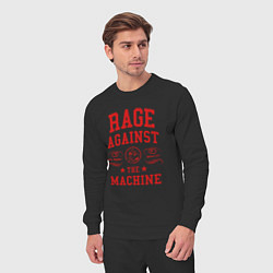 Костюм хлопковый мужской Rage Against the Machine красный, цвет: черный — фото 2