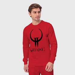 Костюм хлопковый мужской Quake II logo, цвет: красный — фото 2