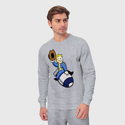 Костюм хлопковый мужской Vault boy - bomb rider, цвет: меланж — фото 2