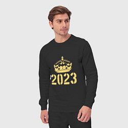 Костюм хлопковый мужской Корона 2023, цвет: черный — фото 2