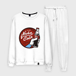 Костюм хлопковый мужской Nuka cola sticker, цвет: белый