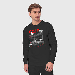 Костюм хлопковый мужской Volkswagen golf art, цвет: черный — фото 2