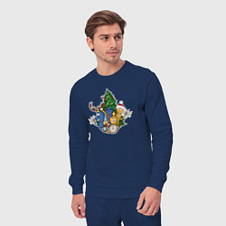 Костюм хлопковый мужской InChess New Year Limited Edition 2023, цвет: тёмно-синий — фото 2