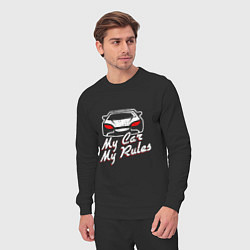 Костюм хлопковый мужской My car my rules, цвет: черный — фото 2