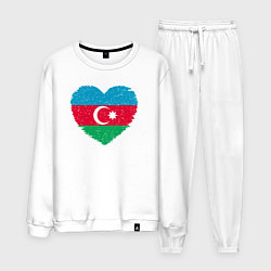 Костюм хлопковый мужской Сердце Азербайджана, цвет: белый