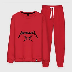Костюм хлопковый мужской Metallica, цвет: красный