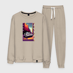 Костюм хлопковый мужской GMC future, цвет: миндальный