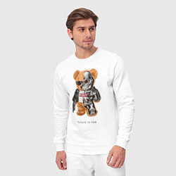 Костюм хлопковый мужской Future is now, цвет: белый — фото 2