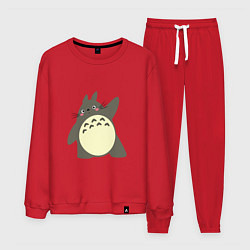 Костюм хлопковый мужской Hello Totoro, цвет: красный