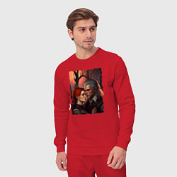 Костюм хлопковый мужской Геральт и Трисс, цвет: красный — фото 2