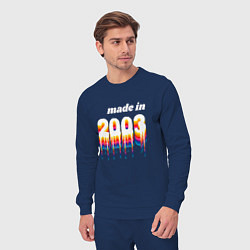 Костюм хлопковый мужской Made in 2003 liquid art, цвет: тёмно-синий — фото 2