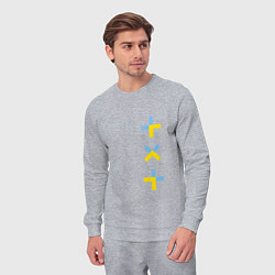 Костюм хлопковый мужской TXT vertical logo, цвет: меланж — фото 2