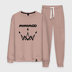 Костюм хлопковый мужской Mamamoo emblem, цвет: пыльно-розовый