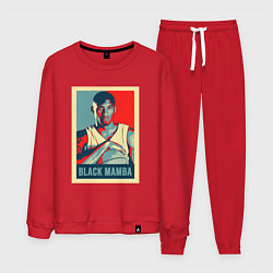 Костюм хлопковый мужской Black mamba poster, цвет: красный