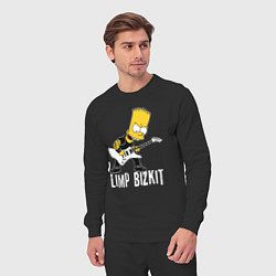 Костюм хлопковый мужской Limp Bizkit Барт Симпсон рокер, цвет: черный — фото 2