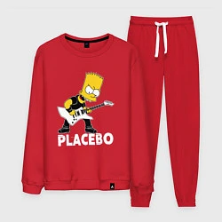 Костюм хлопковый мужской Placebo Барт Симпсон рокер, цвет: красный
